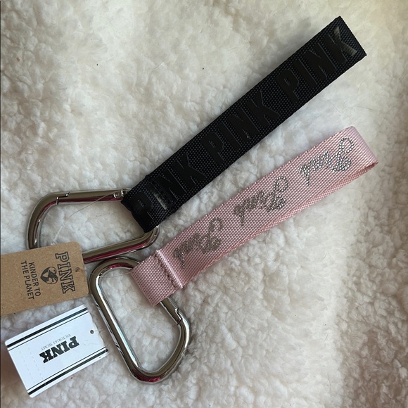 PINK Victoria's Secret Accessories - PINK Victoria's Secret Black and Pink Key Holders